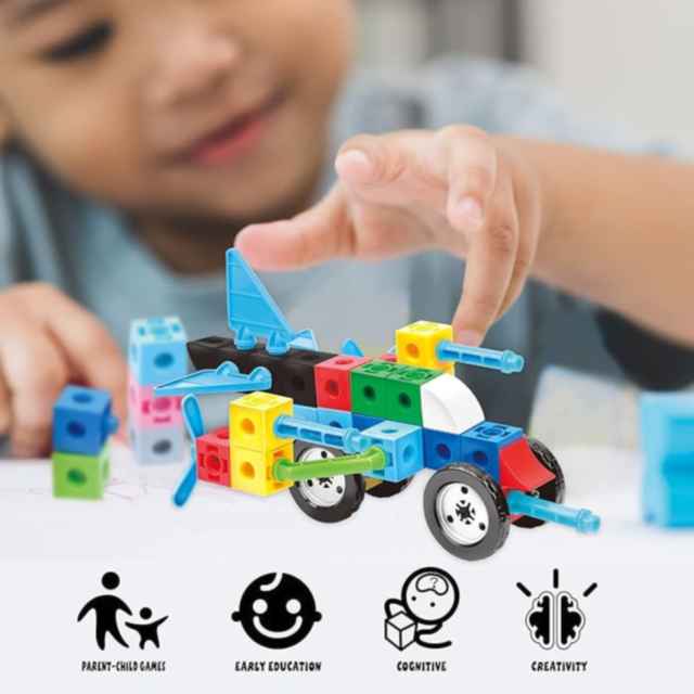 Set de construcție Puzzle Blocks 2 în 1 – 89 de piese