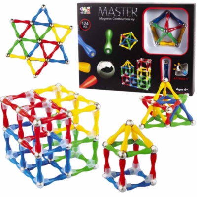 Set de Construcție Magnetic 124 Piese   | image