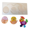 Puzzle evolutiv ou-pui-găină din lemn