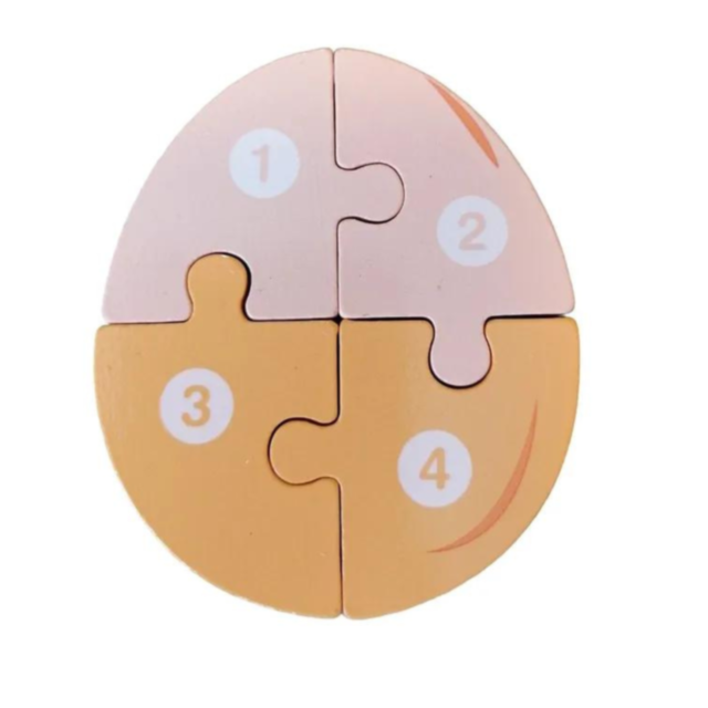 Puzzle evolutiv ou-pui-găină din lemn