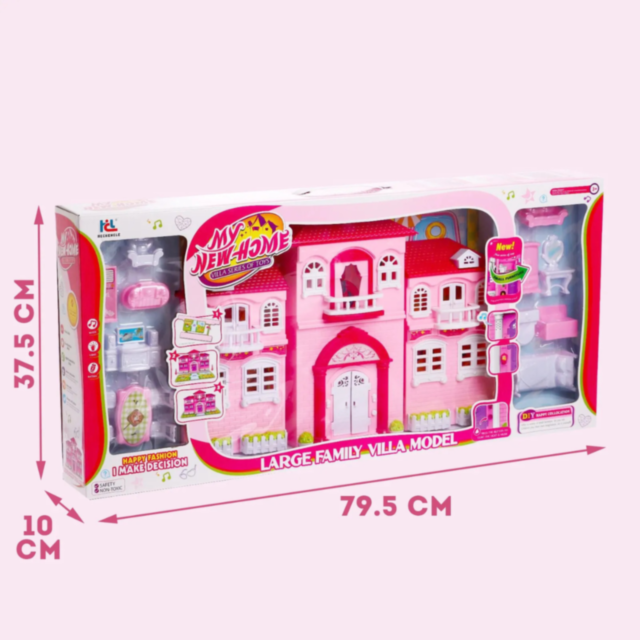 Vila de Jucărie My New Home - Casă Interactivă cu Mobilier