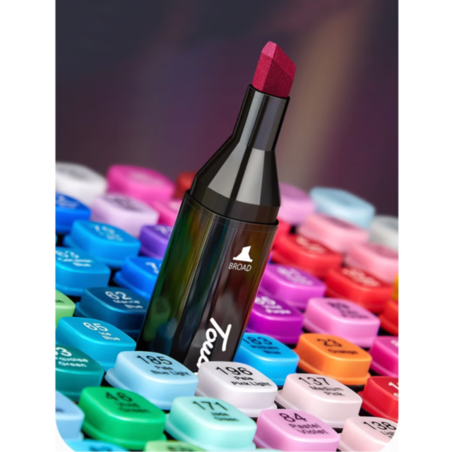 Set 48 de Markere Dublu Vârf cu Husă pentru Desene Creative