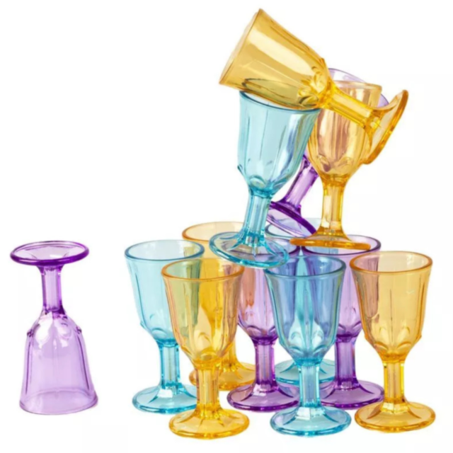 Joc de Echilibru cu 27 de Pahare Colorate – Stivuire și Îndemânare