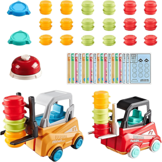 Set Joc cu 2 Stivuitoare Galben și Roșu