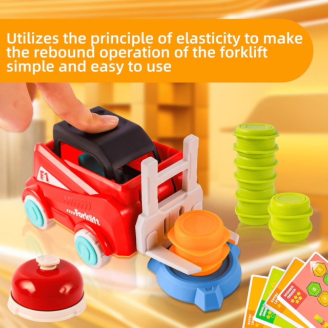 Set Joc cu 2 Stivuitoare Galben și Roșu