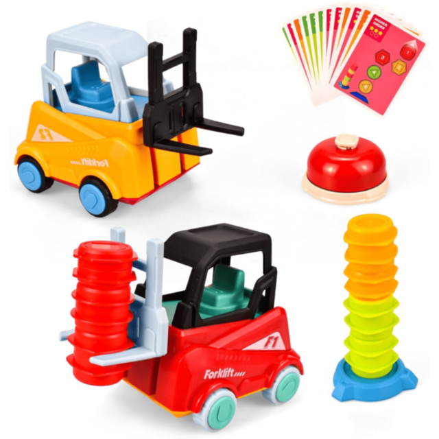 Set Joc cu 2 Stivuitoare Galben și Roșu