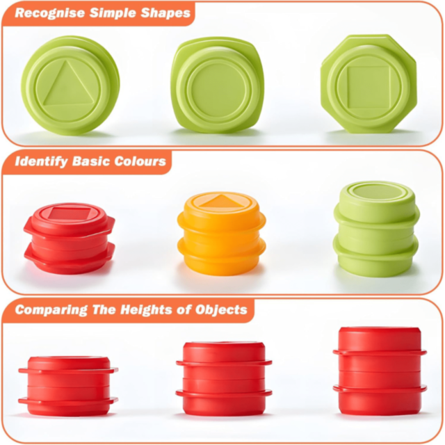 Set Joc cu 2 Stivuitoare Galben și Roșu