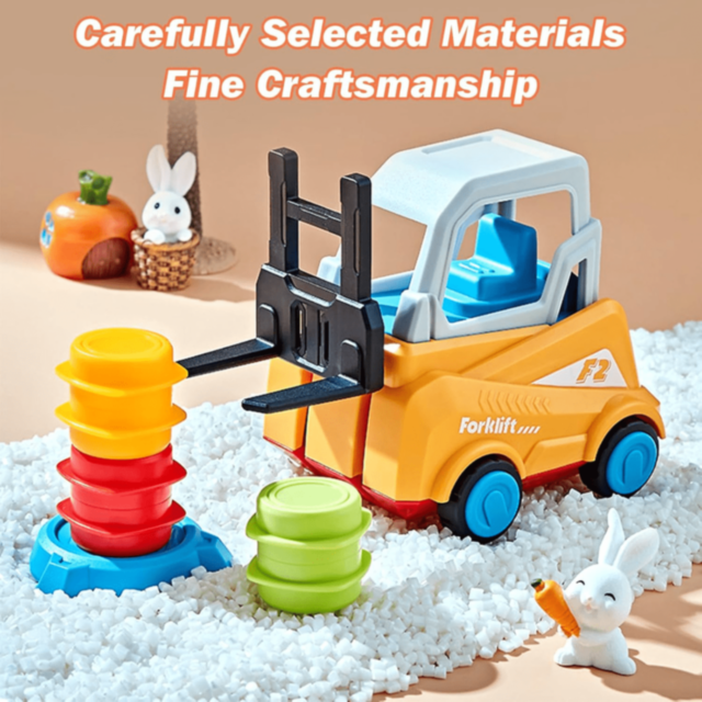 Set Joc cu 2 Stivuitoare Galben și Roșu