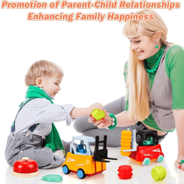 Set Joc cu 2 Stivuitoare Galben și Roșu