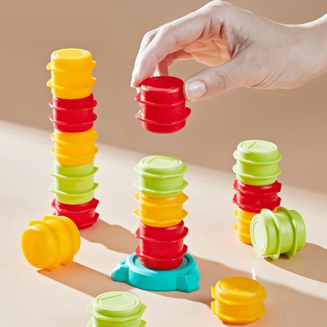 Set Joc cu 2 Stivuitoare Galben și Roșu