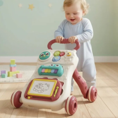 Premergător multifuncțional 6 în 1 cu activități (bej deschis) | image