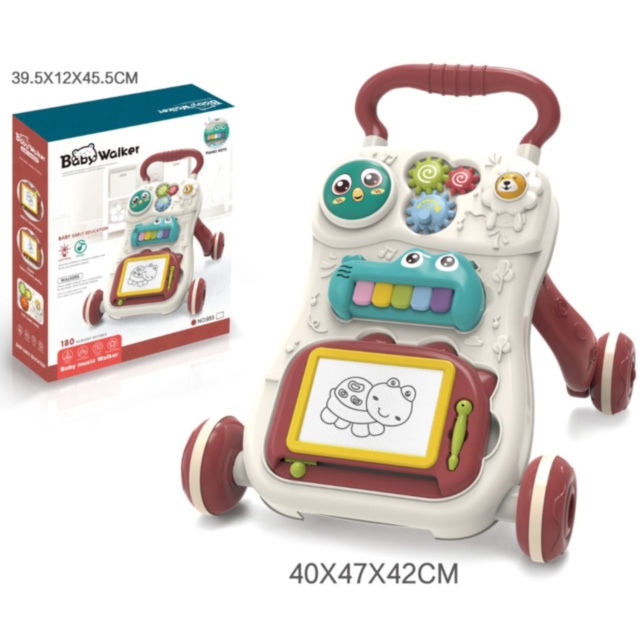 Premergător multifuncțional 6 în 1 cu activități (bej deschis)