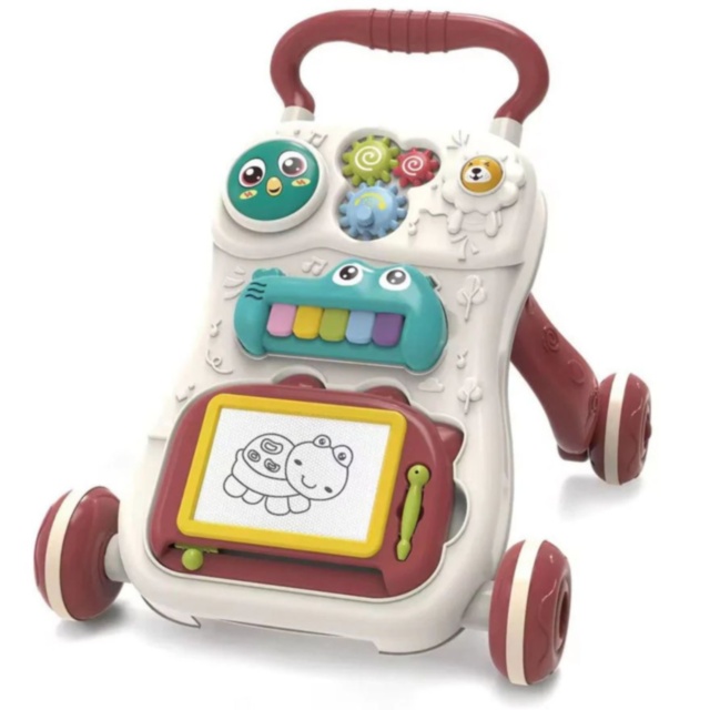 Premergător multifuncțional 6 în 1 cu activități (bej deschis)