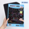 Set creativ Scratch Paper cu 10 foi curcubeu