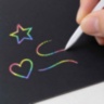Set creativ Scratch Paper cu 10 foi curcubeu