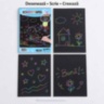 Set creativ Scratch Paper cu 10 foi curcubeu