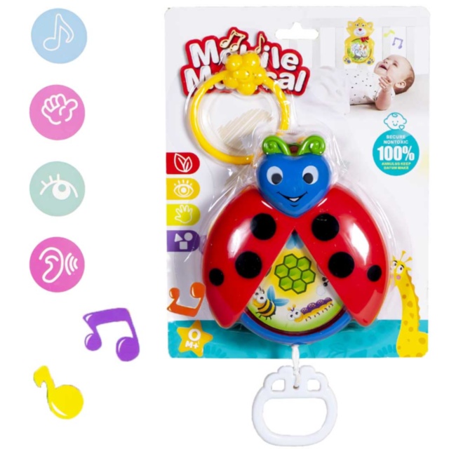 Buburuză Muzicală de Agățat la Pătuc sau Cărucior