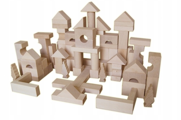 Set de Construсție  Orășelul din Lemn  cu 70 Blocuri