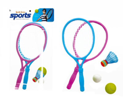 2 Rachete Badminton, 2 mingi, 1 fluturaș | image