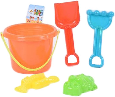 Găletușă cu 4 Accesorii de Nisip, 15cm  | image