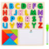 Set educativ cu litere mari, tangram și tablă