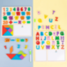 Set educativ cu litere mari, tangram și tablă