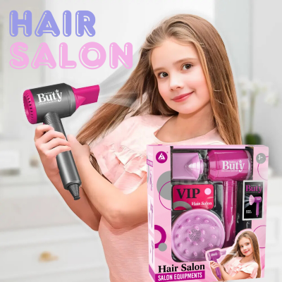 Set de Stilist pentru Fetițe - Uscător de Păr cu Sunet și VIP Carduri | image