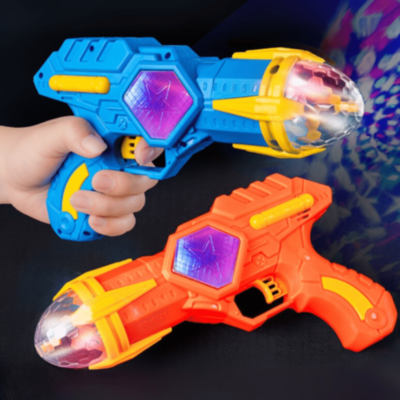 Pistol Spațial cu Lumină Rotativă și Sunete (culoare aleatorie) | image