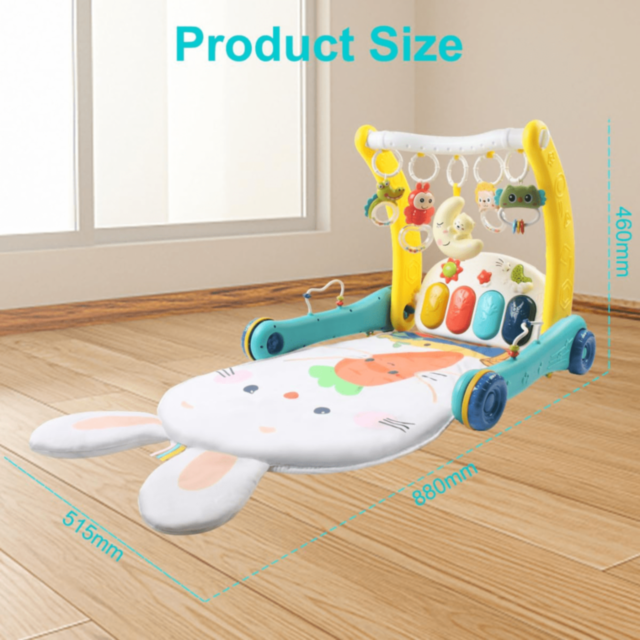 Premergător și Centru de Activități Pian 2 în 1 pentru Bebeluși 