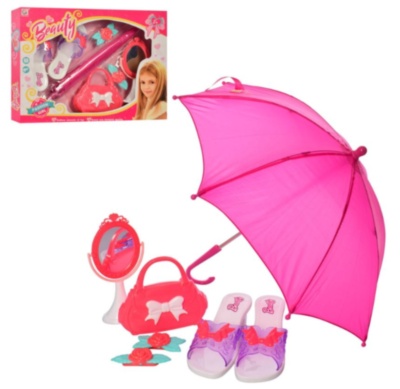 Set Umbrelă, Pantofi, Gentuță și Oglindă | image