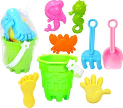 Găletușă cu 7 Accesorii de Nisip, 22cm | image