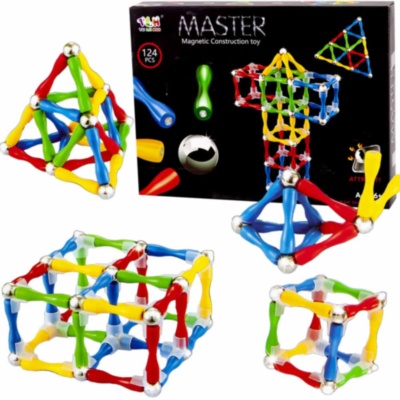 Set de Construcție Magnetic 124 Piese   | image