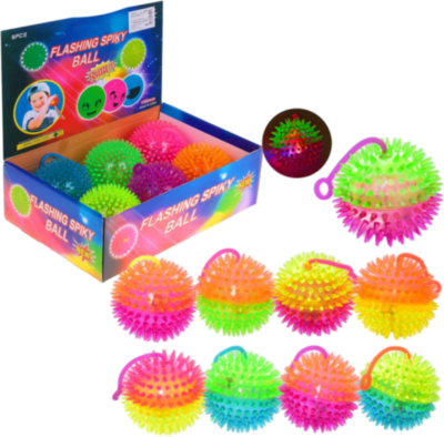 Mega Mingea YoYo 10cm, cu Țepi, Sunete și Lumini, 6buc./set | image