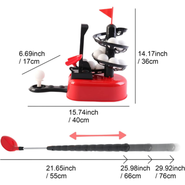 Set Golf Mini pentru Copii, 15 Bile, 3 Tipuri de Crose