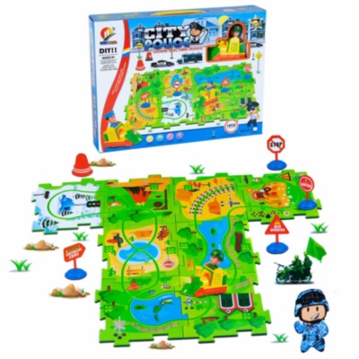 Tren Motorizat cu Circuit de Tip Puzzle, cu Lumini și Sunete | image