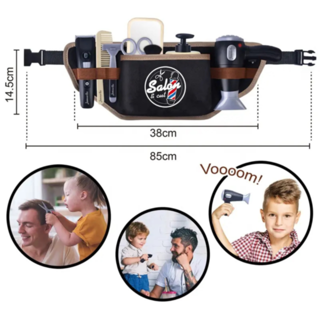 Set Coafor Profesional pentru Copii – 10 Accesorii