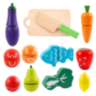 Set Fructe și Legume din Lemn de Tăiat – 27 piese
