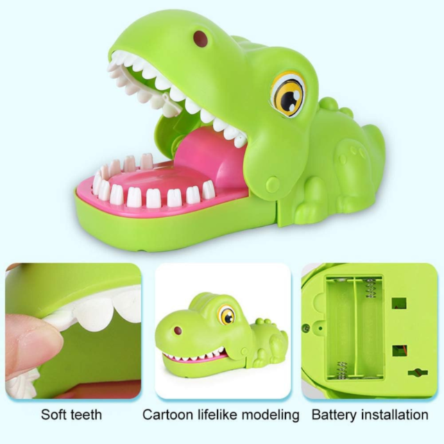 Dinozaur-Crocodil Mușcător - Joc de Reflexe Amuzant