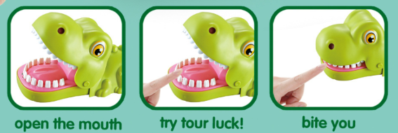 Dinozaur-Crocodil Mușcător - Joc de Reflexe Amuzant