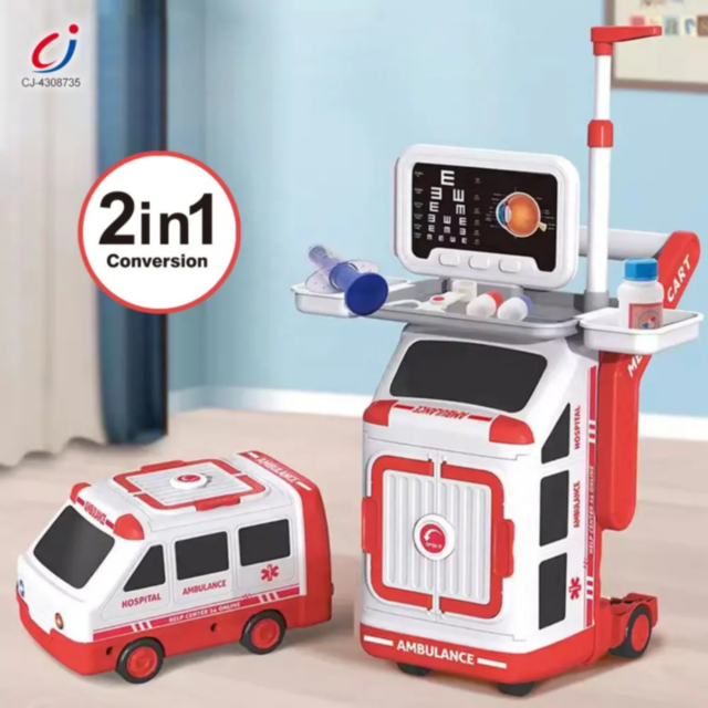 Set Ambulanță Interactivă cu Accesorii Medicale – Stație de Salvare