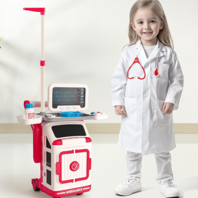 Set Ambulanță Interactivă cu Accesorii Medicale – Stație de Salvare