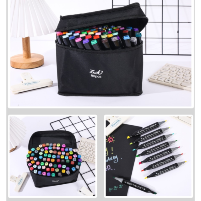 Set de Markere cu 80 Culori Vibrante pentru Artă și Creativitate