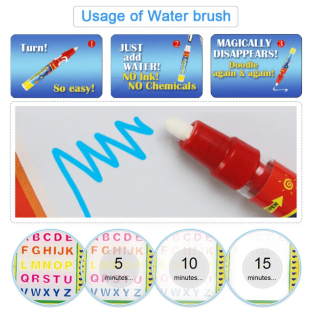 Carte Magică de Desen cu Apă cu 6 Pagini