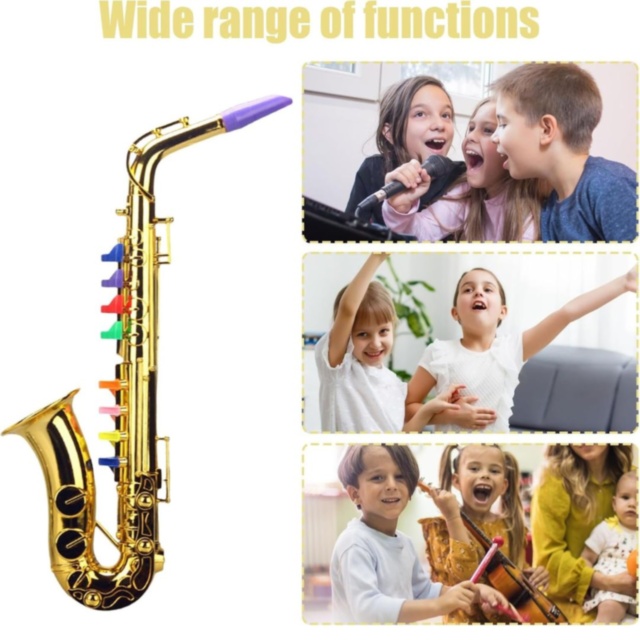 Saxofon de Jucărie pentru Copii cu Taste Colorate (culoare aleatorie)
