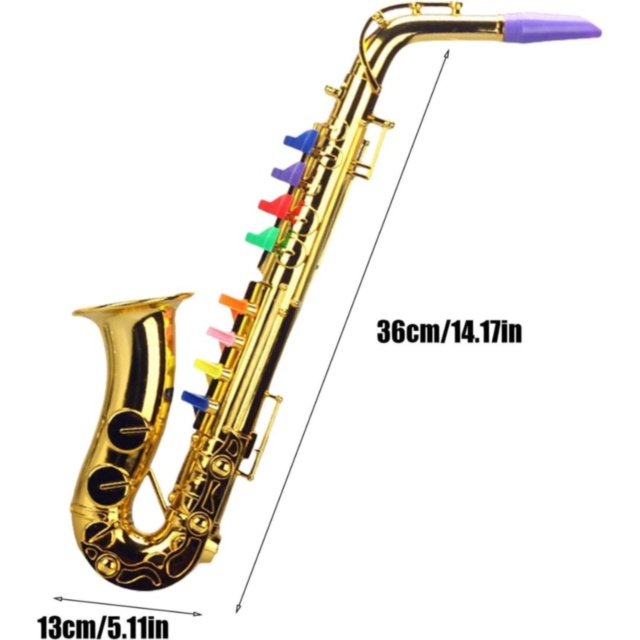 Saxofon de Jucărie pentru Copii cu Taste Colorate (culoare aleatorie)