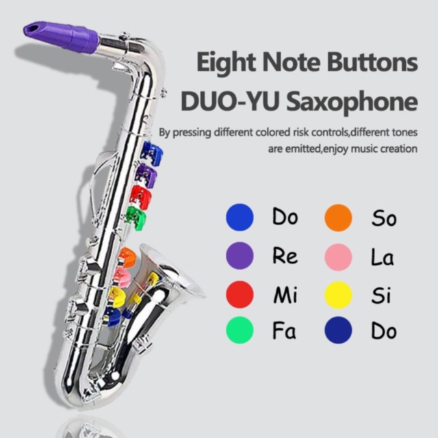 Saxofon de Jucărie pentru Copii cu Taste Colorate (culoare aleatorie)