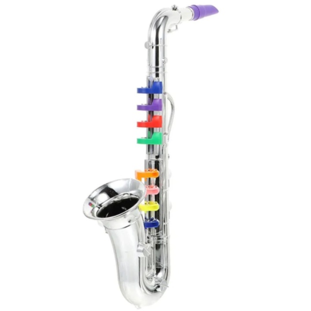 Saxofon de Jucărie pentru Copii cu Taste Colorate (culoare aleatorie)