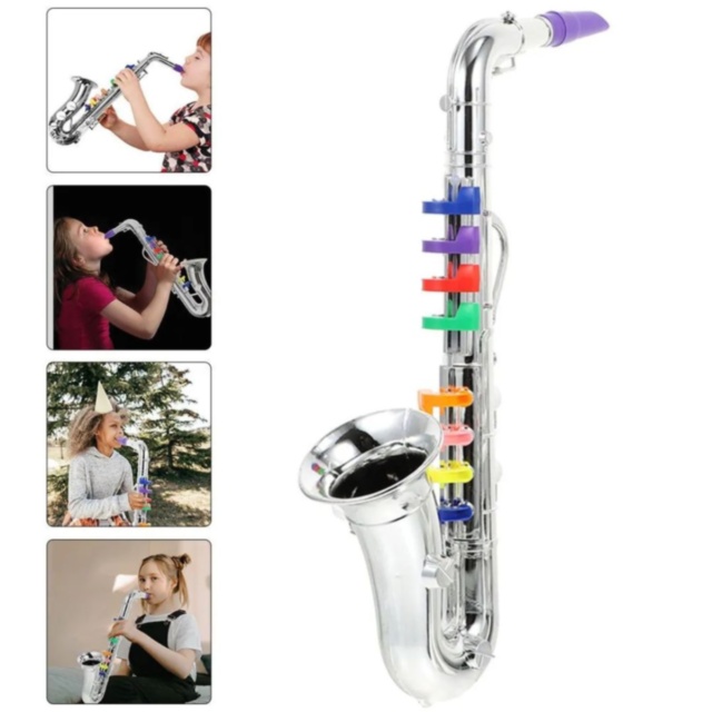 Saxofon de Jucărie pentru Copii cu Taste Colorate (culoare aleatorie)