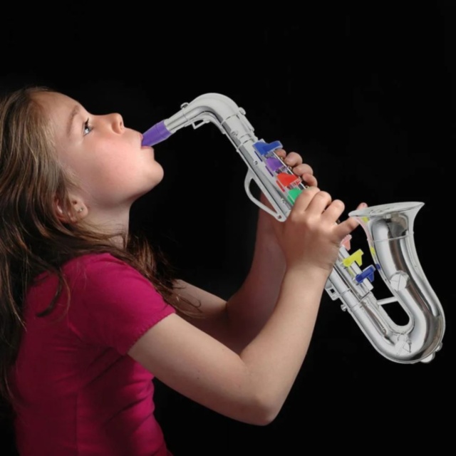 Saxofon de Jucărie pentru Copii cu Taste Colorate (culoare aleatorie)