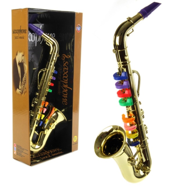 Saxofon de Jucărie pentru Copii cu Taste Colorate (culoare aleatorie)